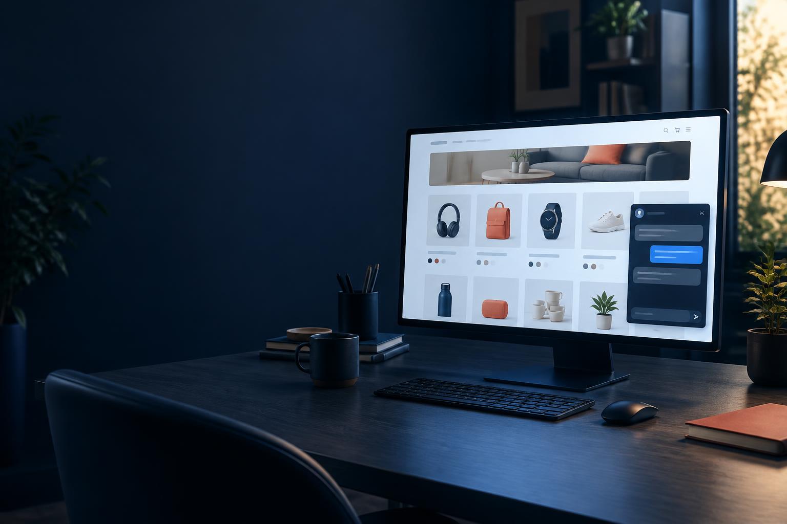E-commerce storefront with an AI shopping assistant